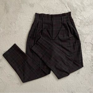 H&M Plaid Paperbag Pants